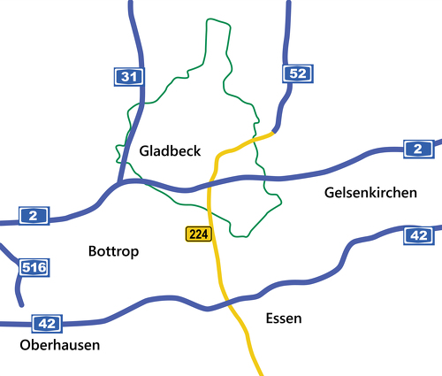 Die B224 im überörtlichen Kontext